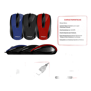 MOUSE OPTICO LIVORNO BLK CYB M235, USB - CYBERTEL