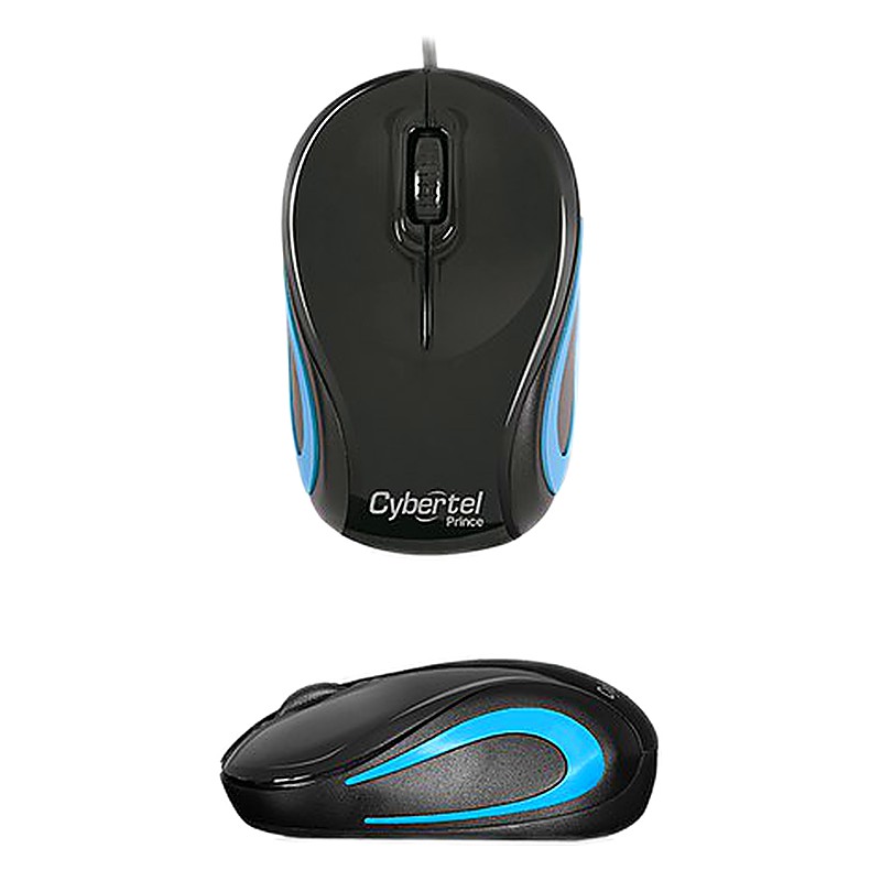 MOUSE OPTICO PRINCE BLK/BLU CYB M230, USB - CYBERTEL