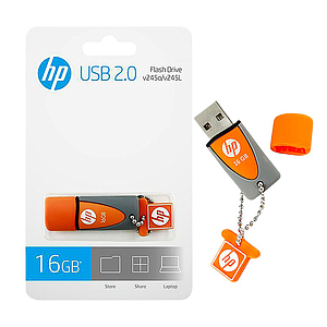 MEMORIA USB 16GB HP V245O NARANJA/GRIS