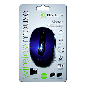 MOUSE INALAMBRICO KLIP XTREME KMW-330BL 6 BUTTON 1600DPI - BLUE