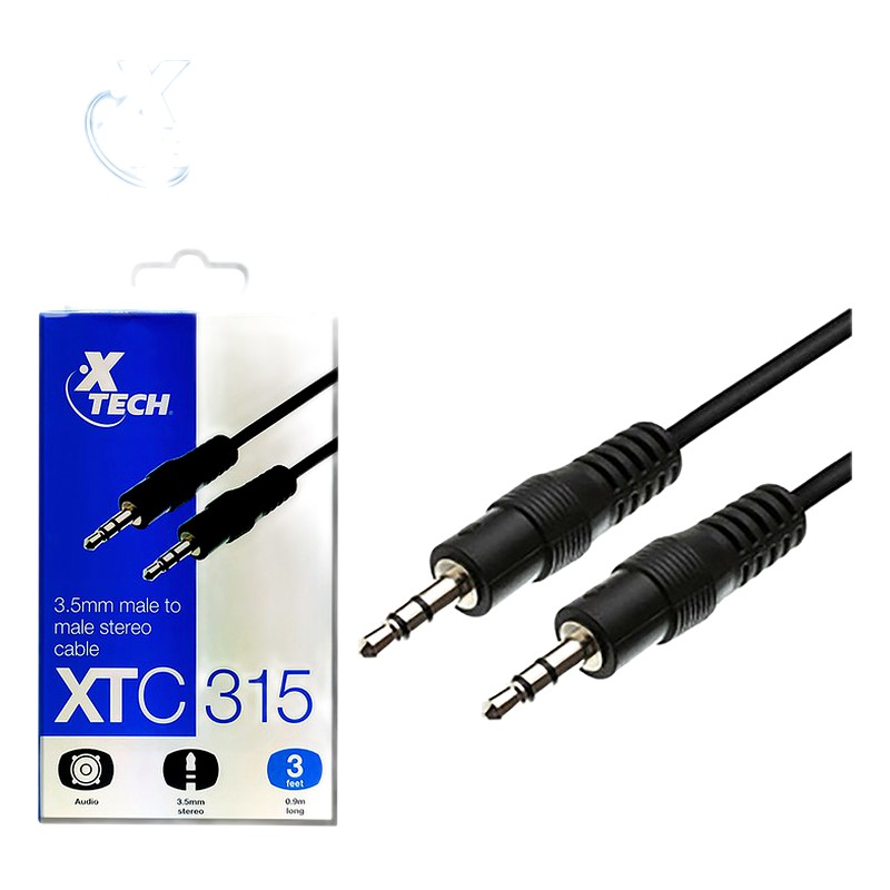 CABLE AUDIO 3.5 XTECH XTC-315 MACHO A MACHO 0.9M