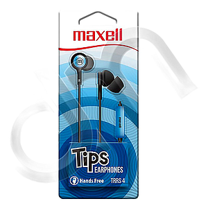 AUDIFONO MAXELL 348123 HANDSFREE IN-TIPS IN STEREO BUDS W/MIC BLUE