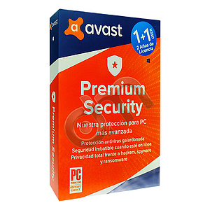 ANTIVIRUS AVAST PREMIUN SECURITY 1+1PC / 12MESES
