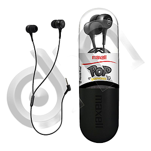 AUDIFONO MAXELL 348440 IN-POP IN EAR STEREO BUDS - BLACK