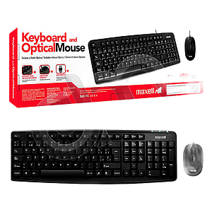KIT TECLADO Y MOUSE PUERTO USB MAXELL 347111 MOD WRKBC-10