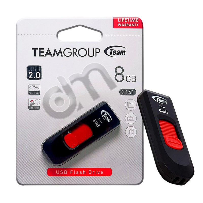 MEMORIA USB 8GB C141 2.0 TEAM GROUP - ROJO