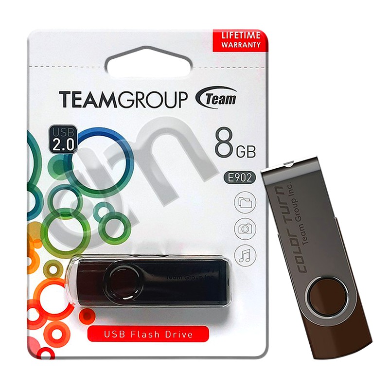 MEMORIA USB 8GB E902 2.0 TEAM GROUP - MARRON