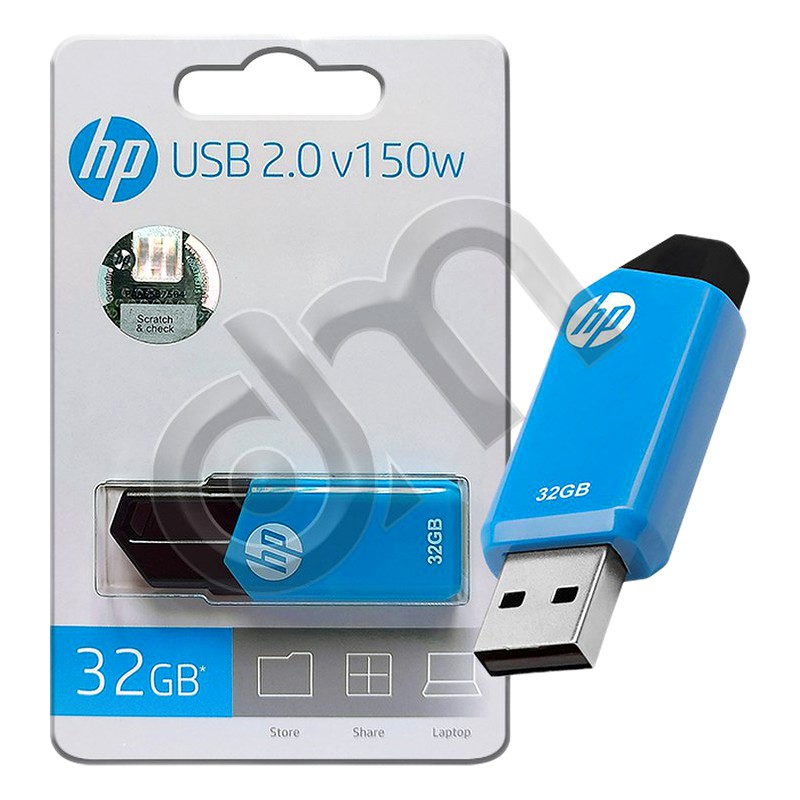 MEMORIA USB 32GB HP V150W - NEGRO/AZUL