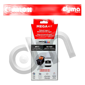 PACK CABEZAL CANON BH-1 NEGRO + TINTA GI-190BK