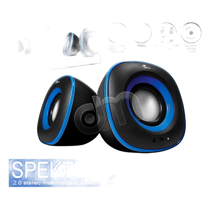 PARLANTE 2.0 SPEKTER XTECH XTS-115BL SPEAKERS USB 6W - BLUE