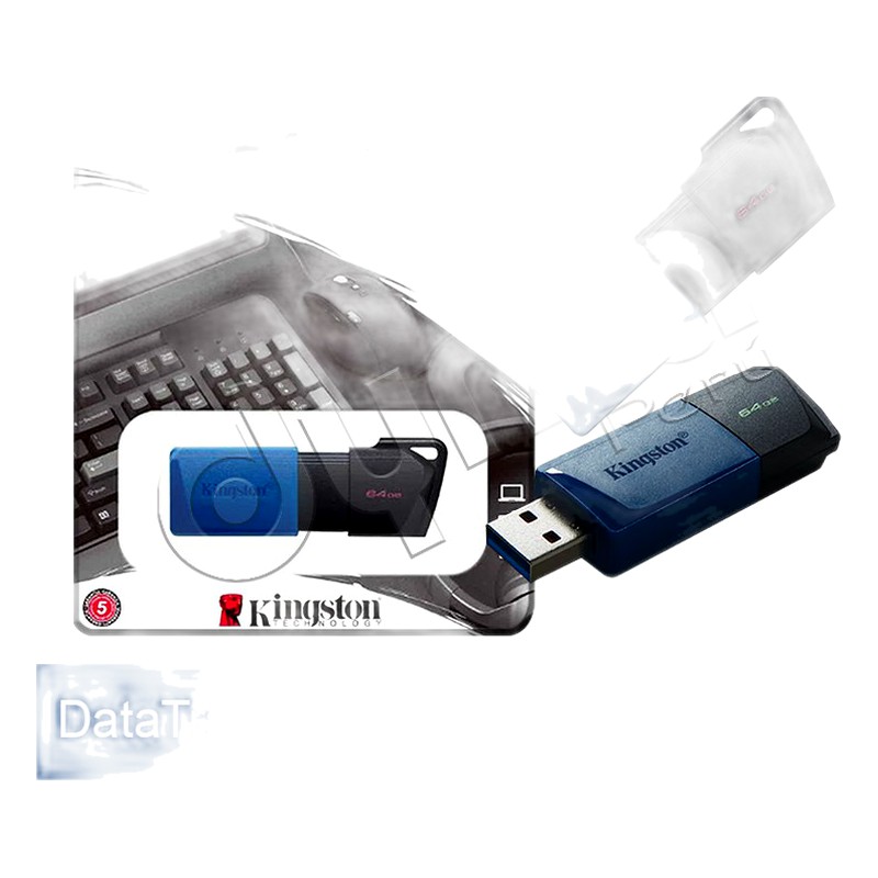 MEMORIA USB 64GB DTXM 3.2 KINGSTON - NEGRO/AZUL