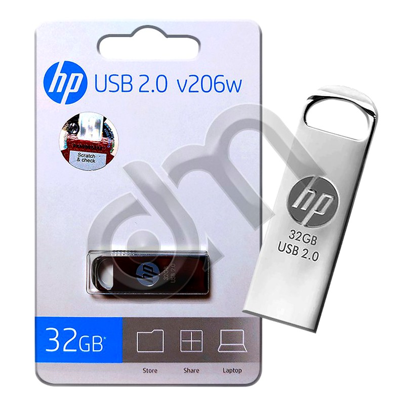 MEMORIA USB 32GB HP V206W 2.0 - METAL