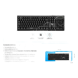 TECLADO ESTANDAR BRITANIC ENK321 USB - ENKORE
