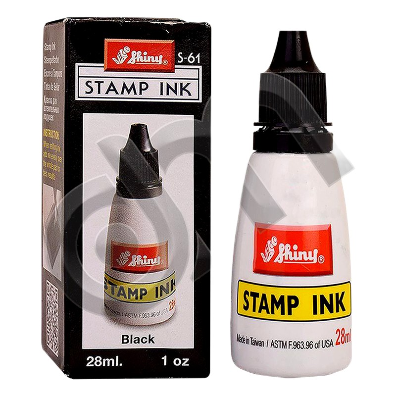 TINTA PARA SELLO SHINY S-61N - NEGRA 28ML.