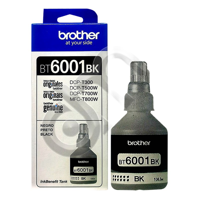 TINTA BROTHER BT6001BK - BLACK 108.0ML (6000 PAG)