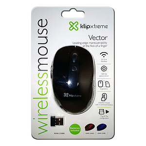 MOUSE INALAMBRICO KLIP XTREME KMW-330BK 6 BUTTON 1600DPI - BLACK