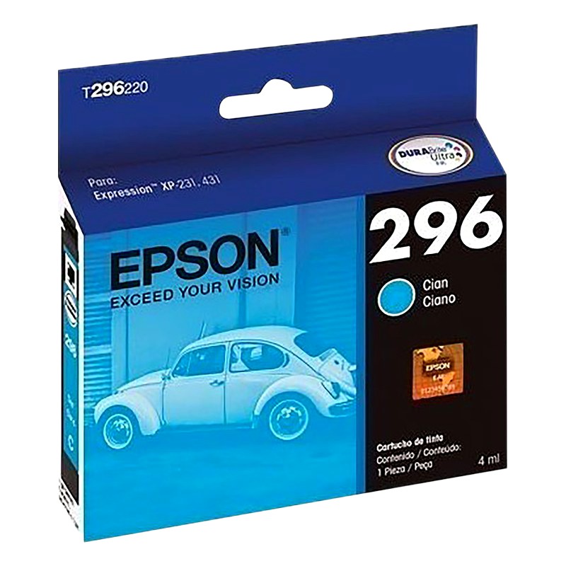 TINTA EPSON 296 (T296220-AL) - CYAN 4ML. (250 PAG)
