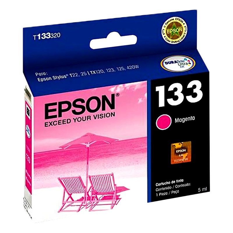 TINTA EPSON T133 (T133320-AL) - MAGENTA 5ML. (355 PAG)
