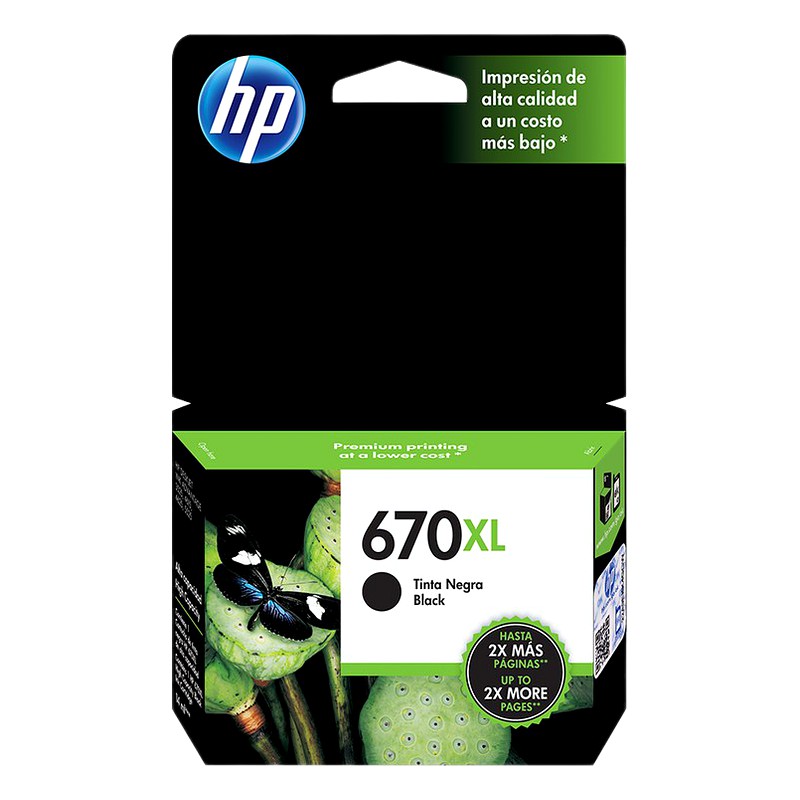 TINTA HP 670XL (CZ117AL) - BLACK (550 PAG)