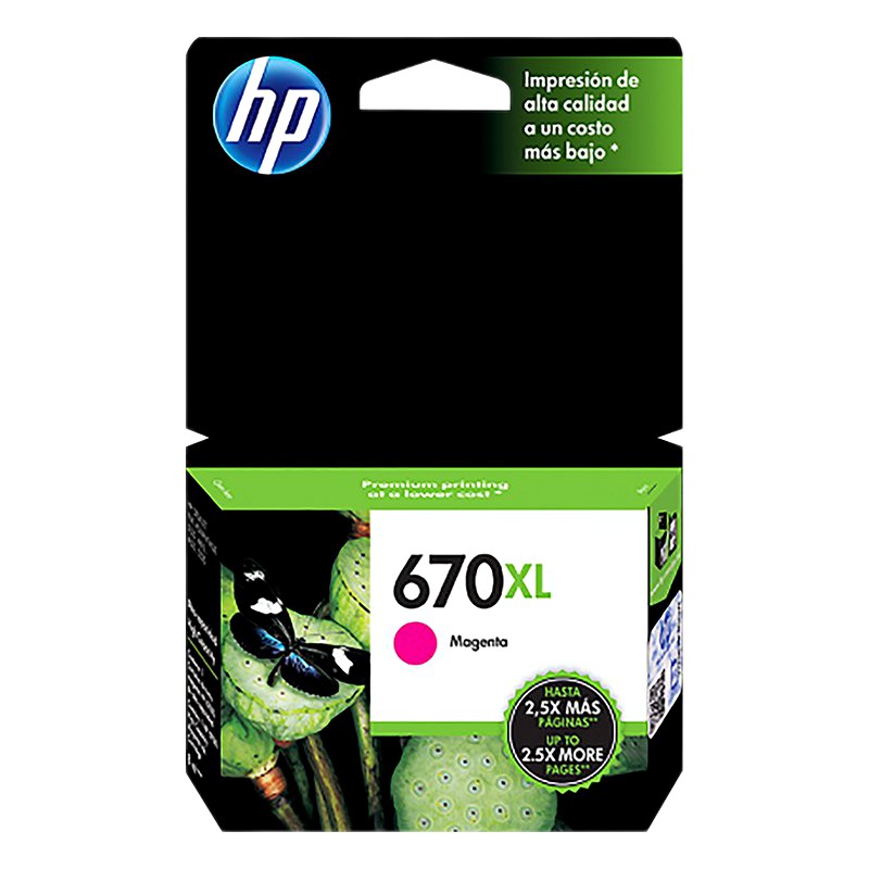 TINTA HP 670XL (CZ119AL) - MAGENTA 8ML (750 PAG)