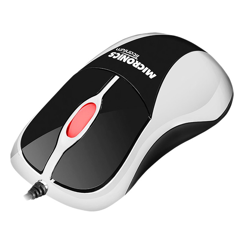 MOUSE OPTICO TITANIUM BLK MIC 318, USB - MICRONICS