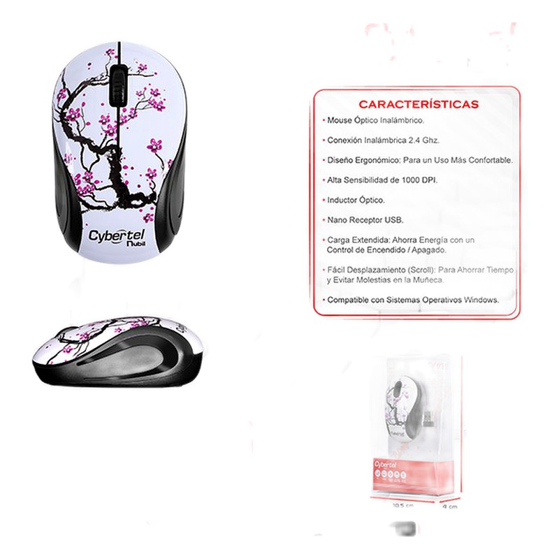MOUSE INALAMBRICO NUBIL CYB M321 - CYBERTEL