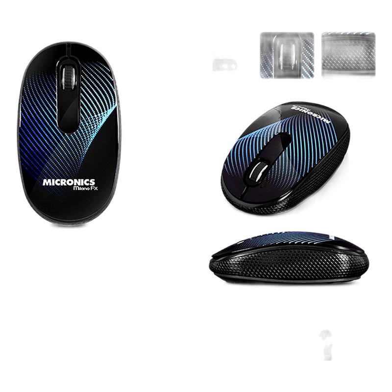 MOUSE INALAMBRICO MILANO FX BLU MIC M715 C/DISEÑO - MICRONICS