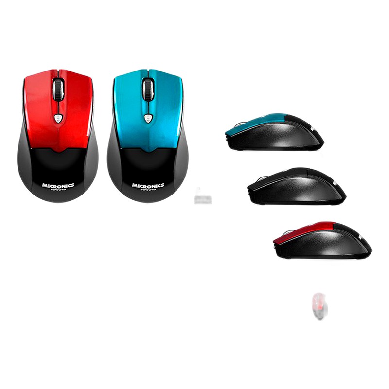 MOUSE INALAMBRICO INFINITY BLK/BLU MIC MR701RX RECARGABLE - MICRONICS