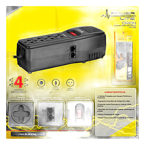 ESTABILIZADOR ORION PLI1001 1000W 4SALIDAS - POWER LITE