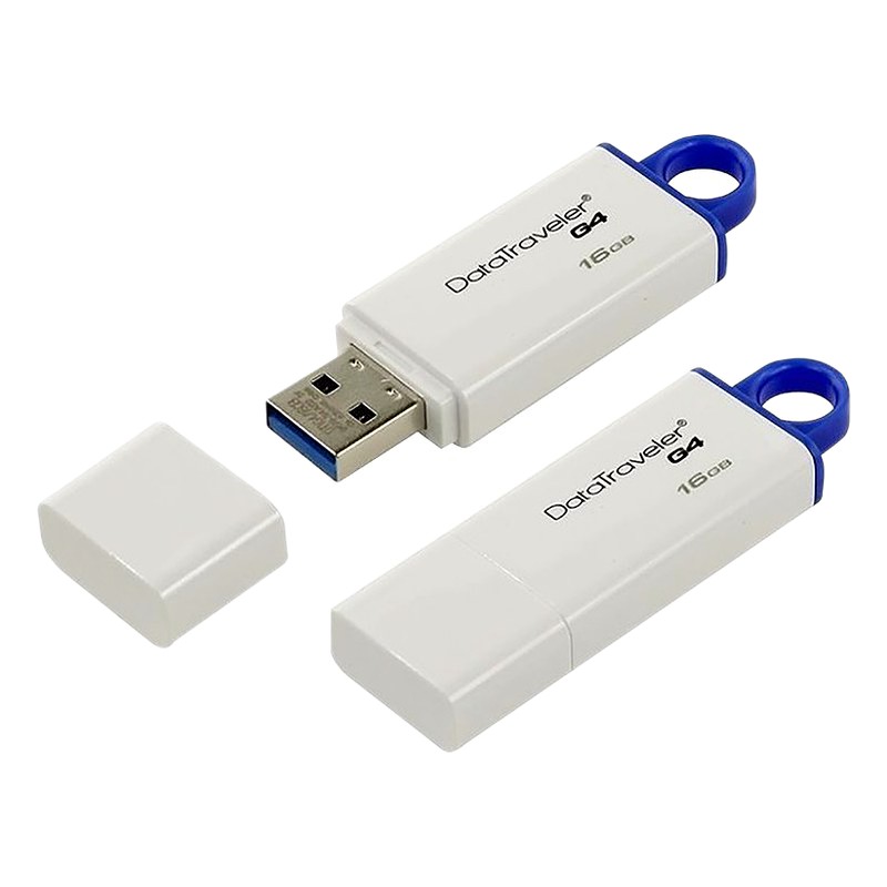 MEMORIA USB 16GB KINGSTON DTIG4, 3.0 BLANCO/AZUL