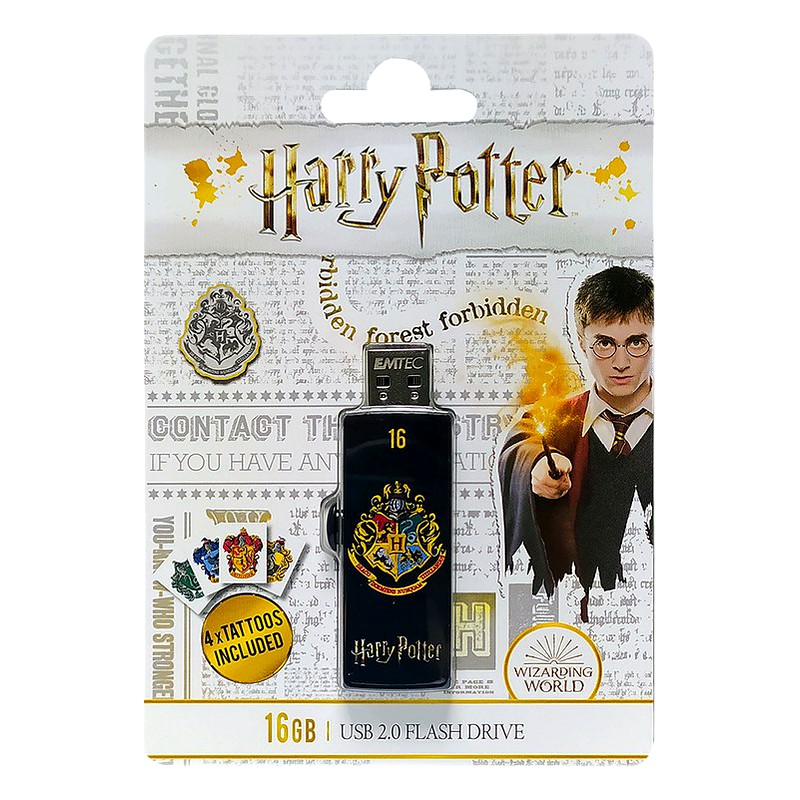 MEMORIA USB 16GB EMTEC M730 HOGWARTS - NEGRO
